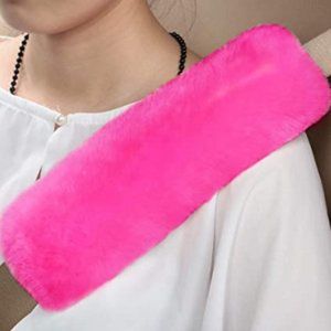 Pink Furry Seat Belt Cushions(4 pack)